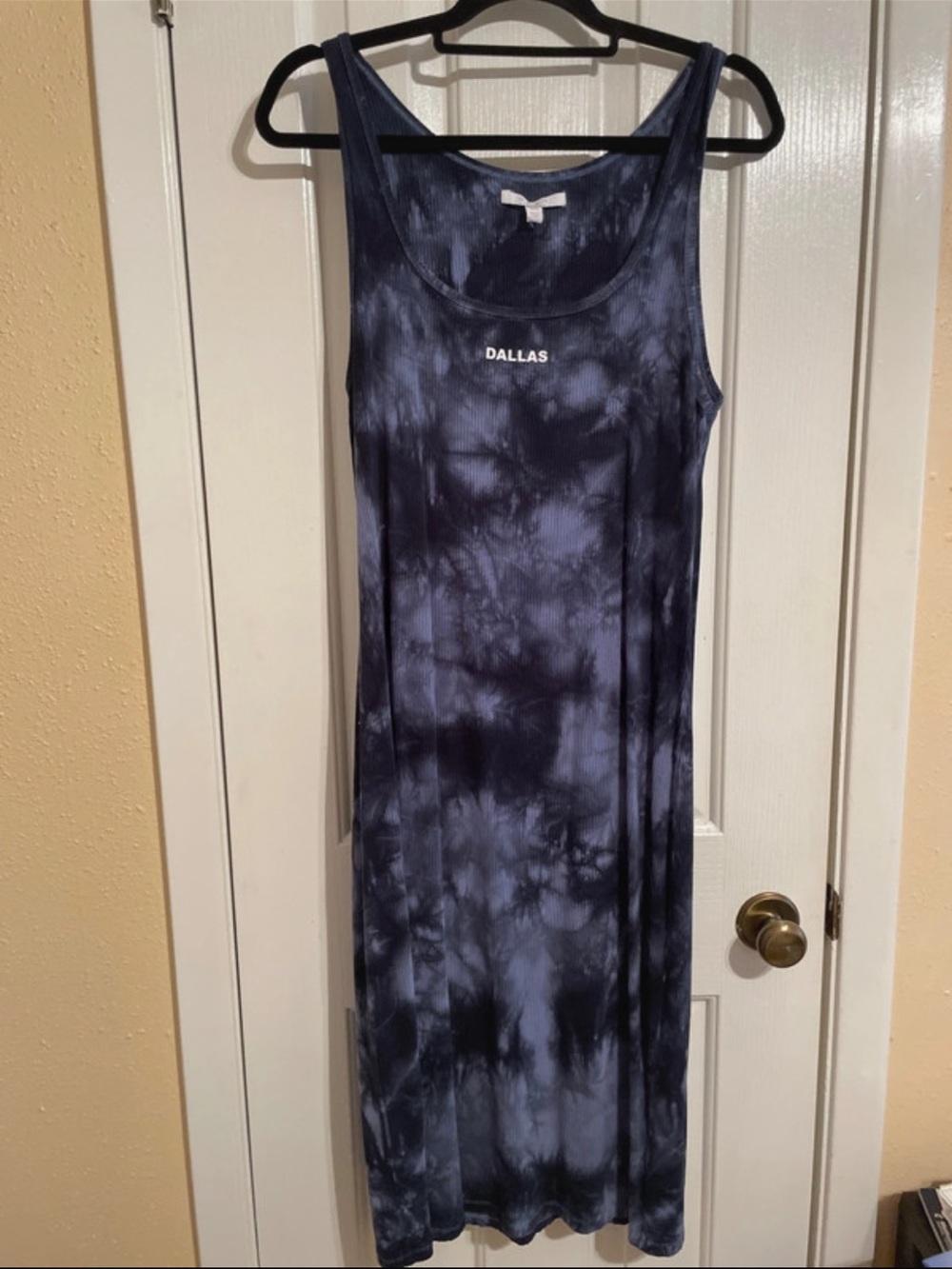 Dallas Tie-Dye Sleeveless Dress - Navy/Gray